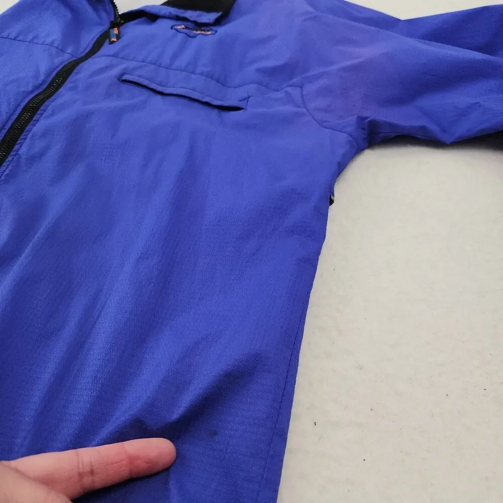 VTG Brooks Men’s M‎ Activent Windbreaker Jacket Blue Lightweight Water-Resistant